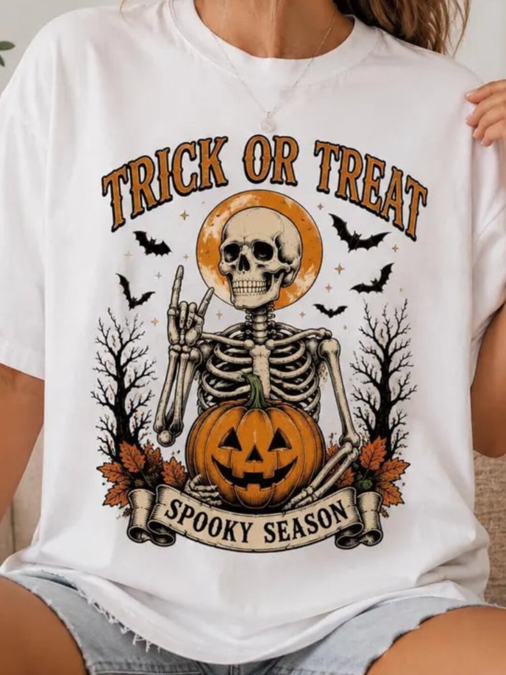 Funny Halloween Shirt, Pumpkin Shirt, Halloween Gift Tee - Picture 1 of 4